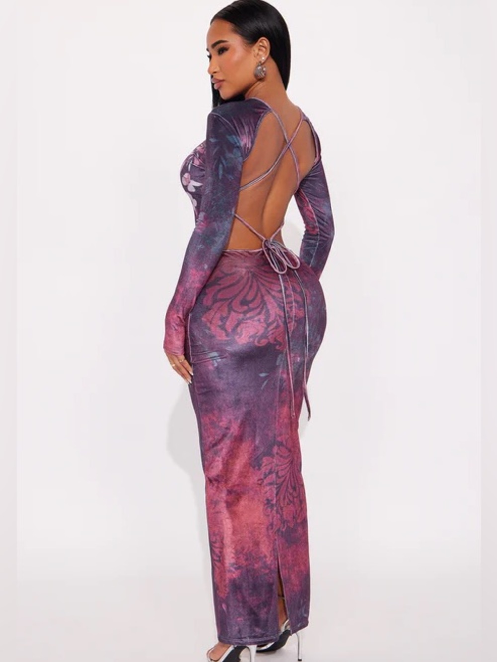 Lilliana Open-Back Long Sleeve Maxi Dress NEW 🏷️